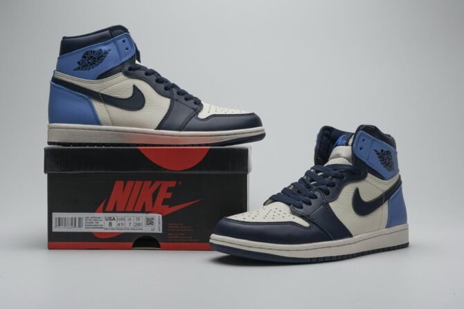 AIR JORDAN 1 RETRO HIGH OG GS 'OBSIDIAN' REPLICA - immagine 7