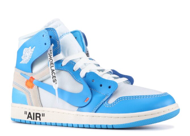 REPLICA OFF-WHITE X AIR JORDAN 1 RETRO HIGH OG 'UNC' - immagine 6