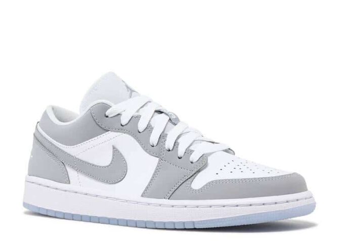 AIR JORDAN 1 LOW 'WHITE WOLF GREY' REPLICA - immagine 2