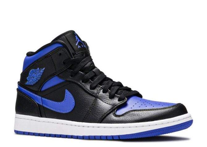 AIR JORDAN 1 MID 'NERO IPER ROYAL' REPLICA - immagine 2