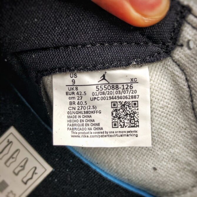 AIR JORDAN 1 RETRO HIGH OG 'GRIGIO FUMO' REPLICA - immagine 6