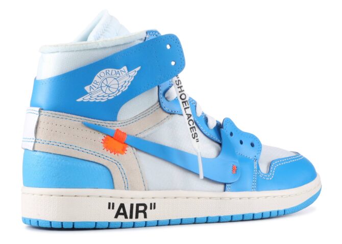 REPLICA OFF-WHITE X AIR JORDAN 1 RETRO HIGH OG 'UNC' - immagine 5