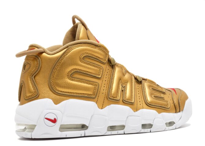 REPLICA SUPREME X AIR MORE UPTEMPO 'ORO METALLICO' REPLICA AIR MORE UPTEMPO 2020 - immagine 3