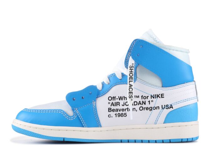 REPLICA OFF-WHITE X AIR JORDAN 1 RETRO HIGH OG 'UNC' - immagine 4