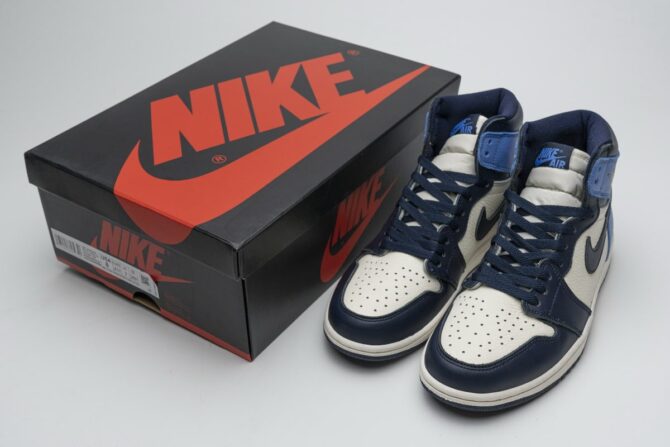 AIR JORDAN 1 RETRO HIGH OG GS 'OBSIDIAN' REPLICA - immagine 8