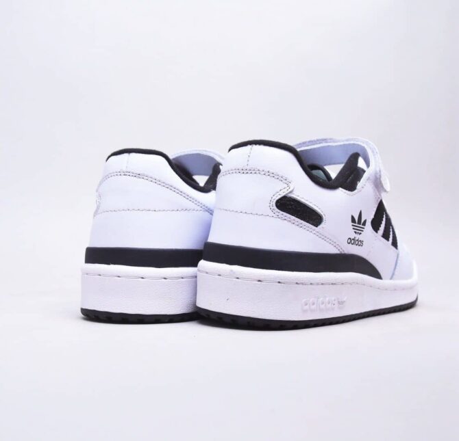 REPLICA ADIDAS FORUM BASSO BIANCO NERO - immagine 2