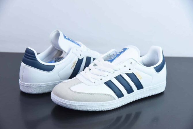 ADIDAS SAMBA 'WHITE NAVY' REPLICA - immagine 6