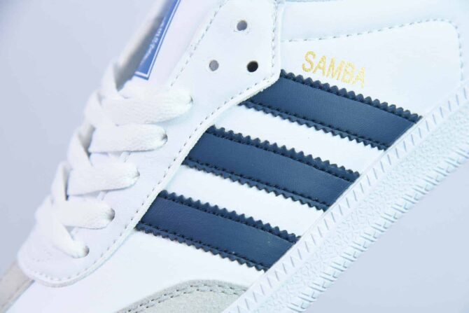 ADIDAS SAMBA 'WHITE NAVY' REPLICA - immagine 5