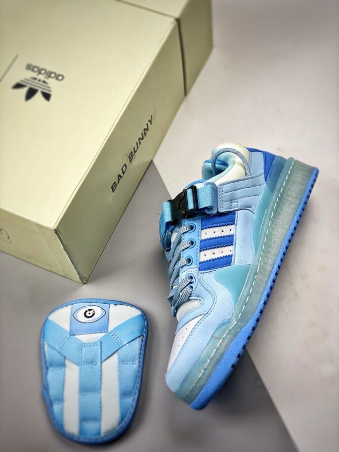 ADIDAS X BAD BUNNY FORUM BUCKLE LOW «BLUE TINT» REPLICA - immagine 8
