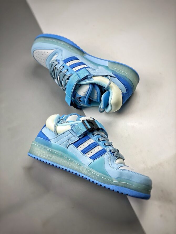 ADIDAS X BAD BUNNY FORUM BUCKLE LOW «BLUE TINT» REPLICA - immagine 6