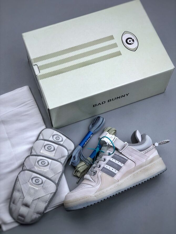 ADIDAS X BAD BUNNY FORUM BUCKLE LOW «WHITE» REPLICA - immagine 6