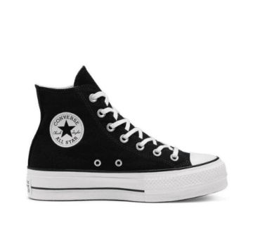 REPLICA CONVERSE ALL STAR HIGH BLACK PLATFORM FABRIC