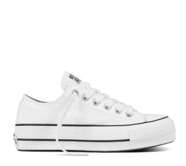 REPLICA CONVERSE ALL STAR LOW PLATFORM BIANCO