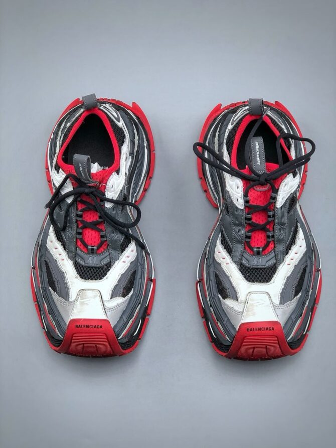 REPLICA BALENCIAGA PLATFORM REDUCED ‘NERE, GRIGIE E ROSSE’ - immagine 6