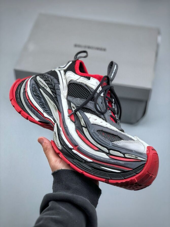 REPLICA BALENCIAGA PLATFORM REDUCED ‘NERE, GRIGIE E ROSSE’ - immagine 9