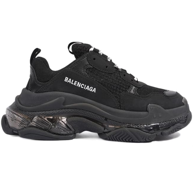 REPLICA BALENCIAGA TRIPLE S CLEAR NERO