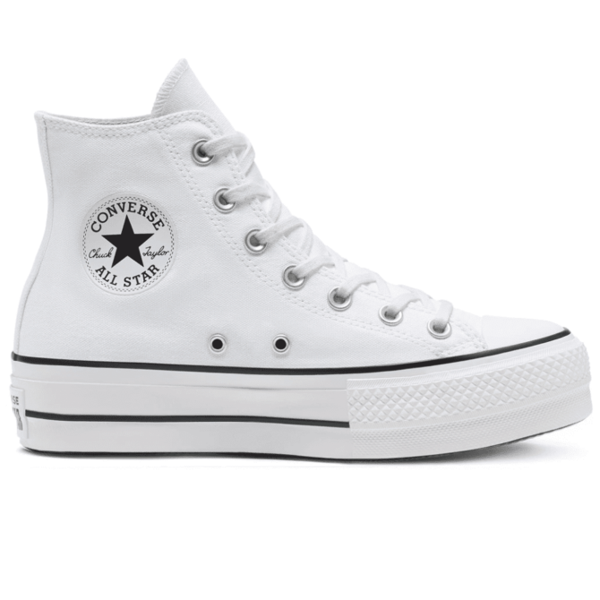 REPLICA CONVERSE ALL STAR HIGH PIATTAFORMA BIANCO