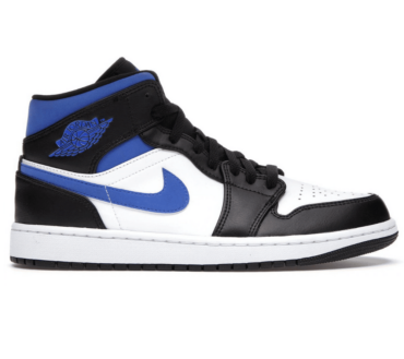 REPLICA AIR JORDAN 1 MID NERO RACER BLU