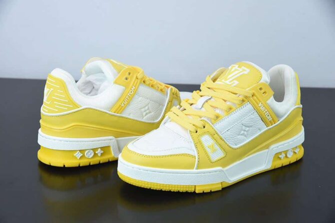 LOUIS VUITTON LV TRAINER 'GIALLO' REPLICA - immagine 7