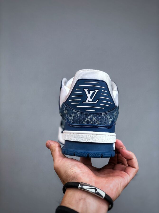 LOUIS VUITTON LV TRAINER 'BLU' REPLICA - immagine 4