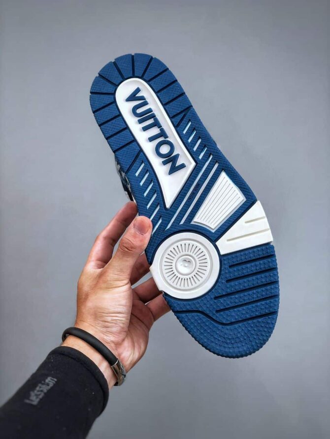 LOUIS VUITTON LV TRAINER 'BLU' REPLICA - immagine 3