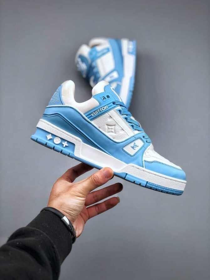 LOUIS VUITTON LV TRAINER 'AZZURRE' REPLICA - immagine 8