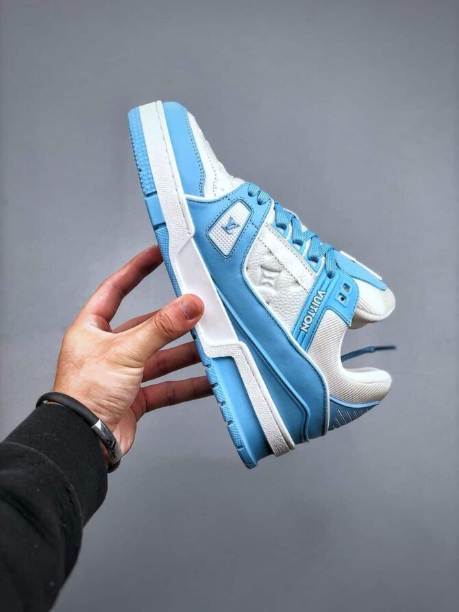 LOUIS VUITTON LV TRAINER 'AZZURRE' REPLICA - immagine 7