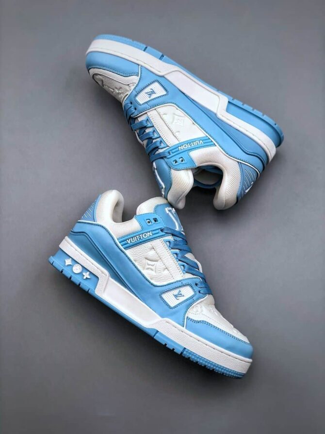 LOUIS VUITTON LV TRAINER 'AZZURRE' REPLICA - immagine 2
