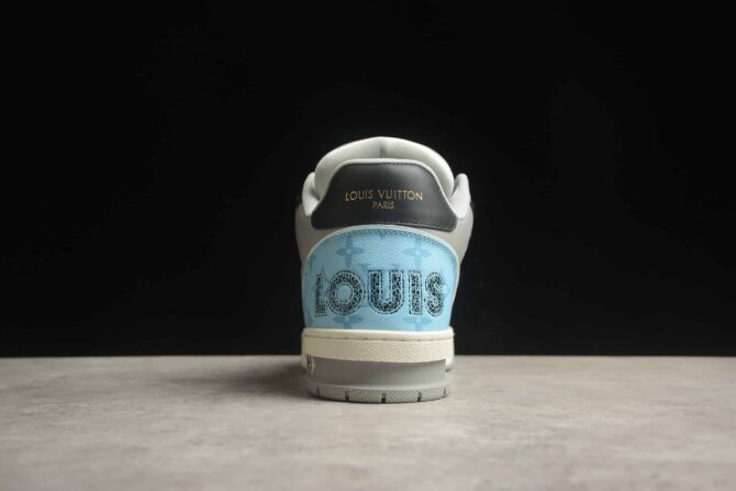 REPLICA LOUIS VUITTON LV TRAINER 'BLU, GRIGIE E NERE' - immagine 3