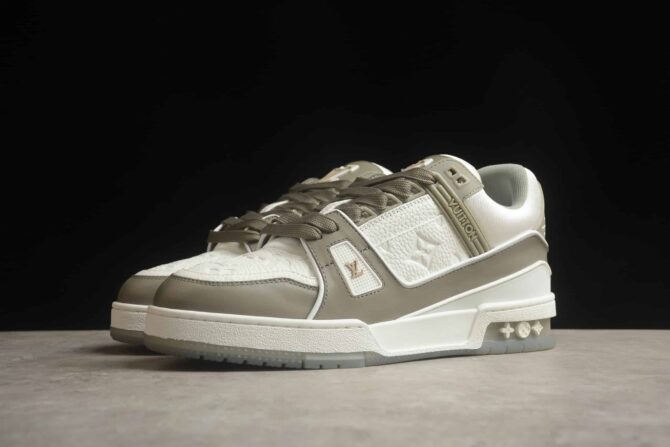 REPLICA LOUIS VUITTON LV TRAINER 'GRIGIE E BIANCHE' - immagine 7