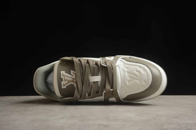 REPLICA LOUIS VUITTON LV TRAINER 'GRIGIE E BIANCHE' - immagine 5