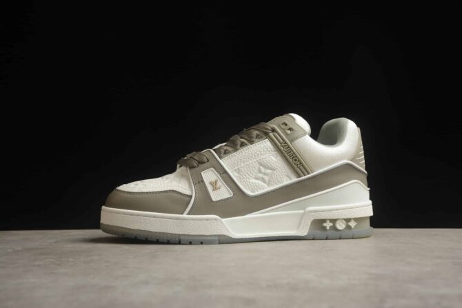 REPLICA LOUIS VUITTON LV TRAINER 'GRIGIE E BIANCHE' - immagine 8