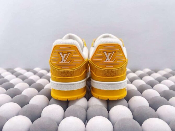 REPLICA LOUIS VUITTON LV TRAINER 'DENIM ORANGE' - immagine 6