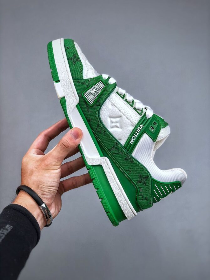 LOUIS VUITTON LV TRAINER 'VERDE' REPLICA - immagine 7