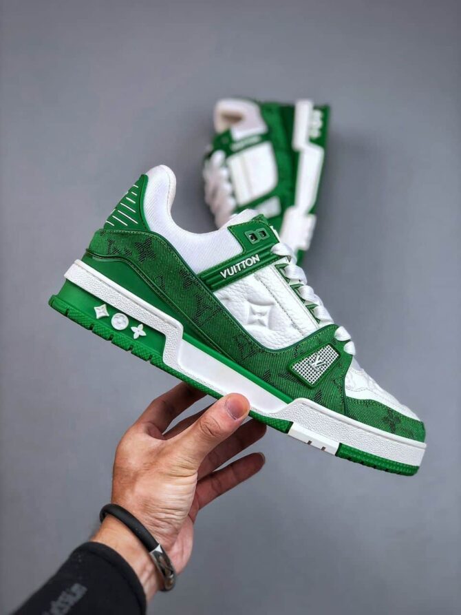 LOUIS VUITTON LV TRAINER 'VERDE' REPLICA - immagine 6