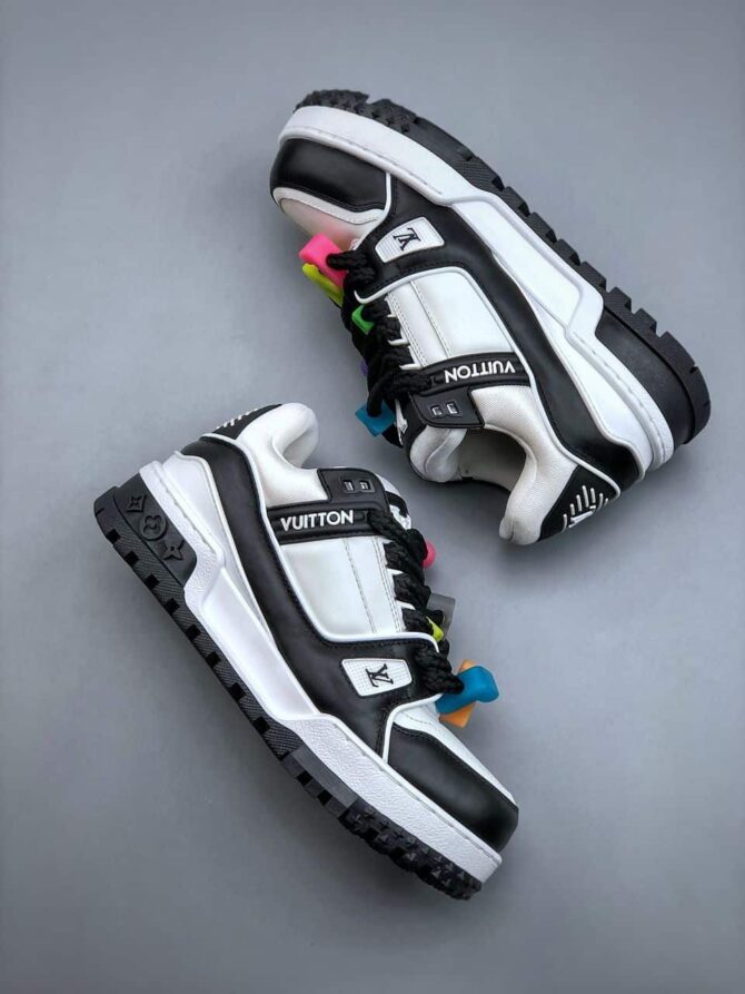 REPLICA LOUIS VUITTON TRAINER MAXI 'BIANCHE E NERE' - immagine 3