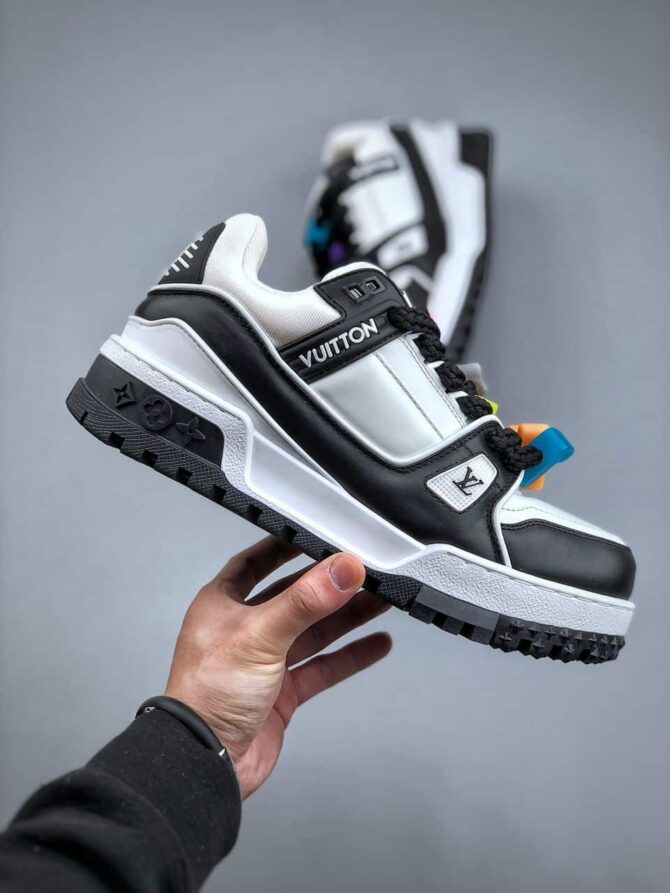 REPLICA LOUIS VUITTON TRAINER MAXI 'BIANCHE E NERE' - immagine 7