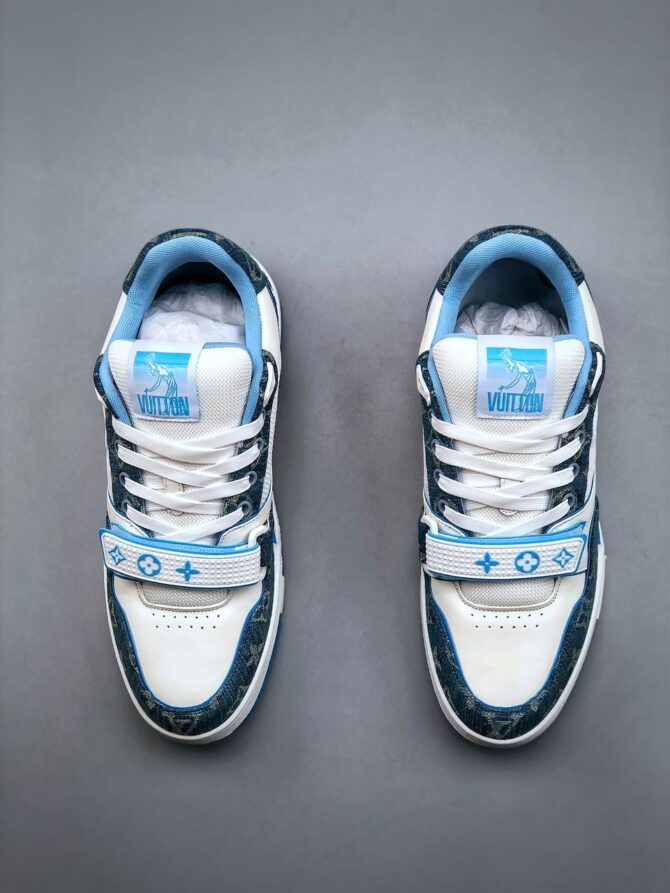 LOUIS VUITTON LV TRAINER REPLICA 'MONOGRAM DENIM' - immagine 6