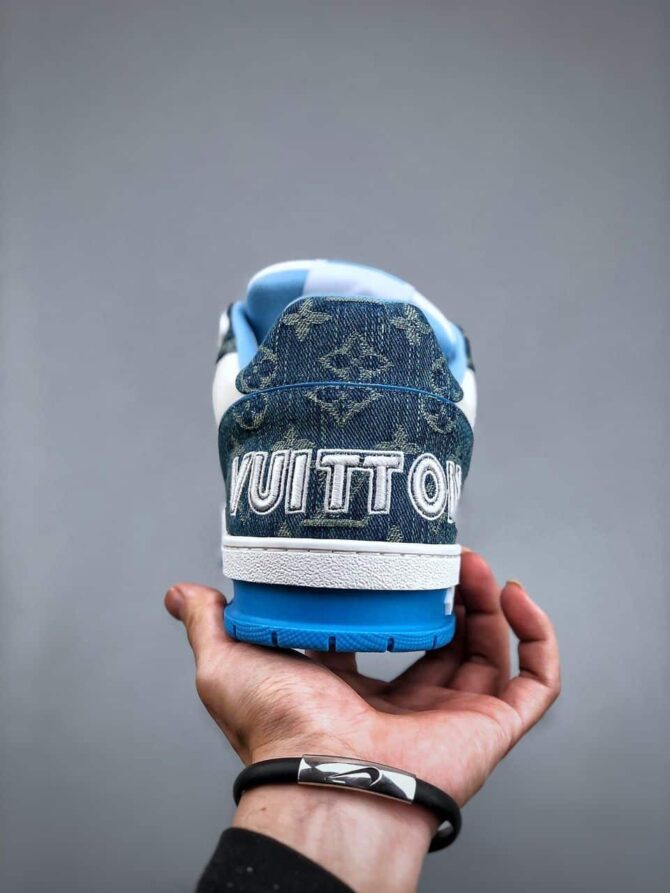LOUIS VUITTON LV TRAINER REPLICA 'MONOGRAM DENIM' - immagine 4