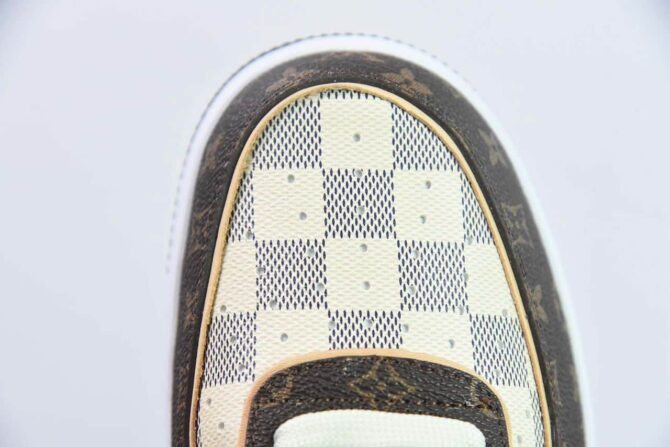 REPLICA AIR FORCE 1 X LOUIS VUITTON 'MARRONI' - immagine 7