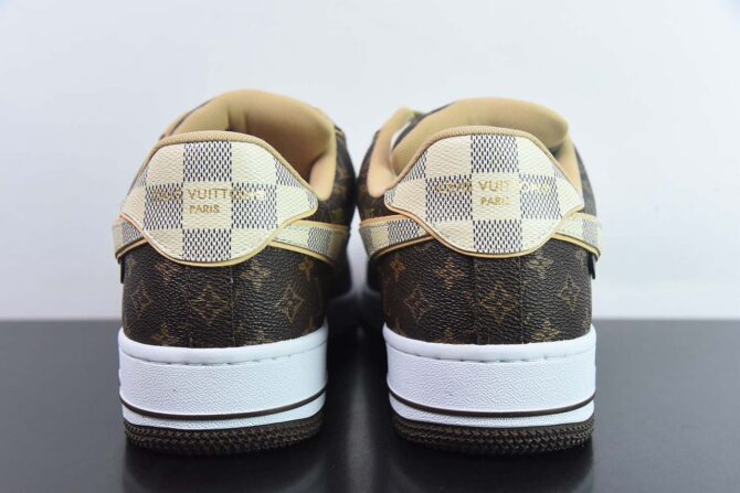 REPLICA AIR FORCE 1 X LOUIS VUITTON 'MARRONI' - immagine 5