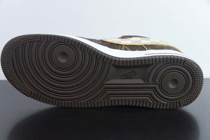 REPLICA AIR FORCE 1 X LOUIS VUITTON 'MARRONI' - immagine 3