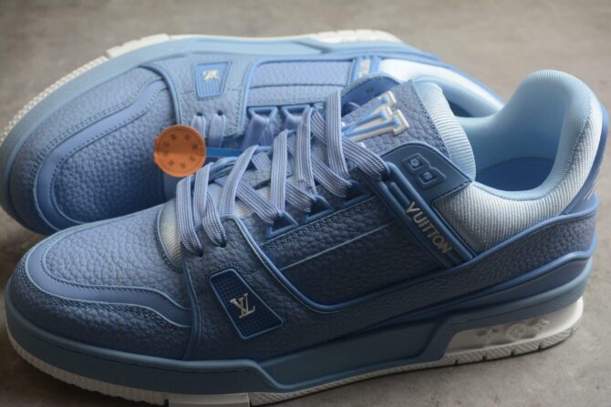 REPLICA LOUIS VUITTON LV TRAINER 'BLU' - immagine 2