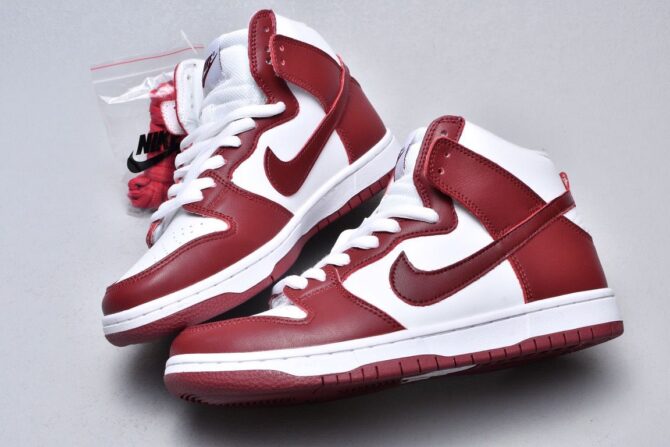 REPLICA NIKE DUNK HIGH SAIL TEAM RED - immagine 2